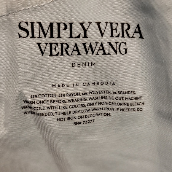 Simply Vera Vera Wang Women's Bootcut Jeans Size 16W Mid Rise - Picture 7 of 9